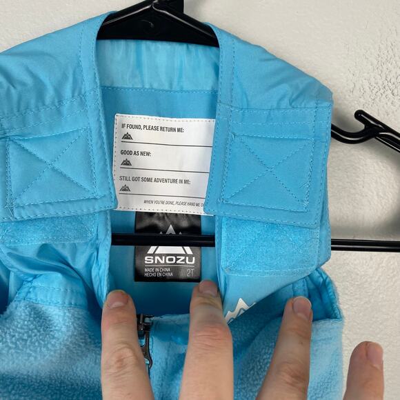 Snozu Toddler Ski Bib Snow Overall Pants Jumpsuit Zip Closure Wide Leg Size 2T - Picture 3 of 9